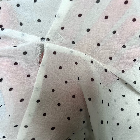 sheer black and white polka dot blouse - Picture 8 of 8